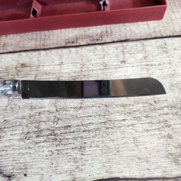 Arthur Court 12" Bread Knife Box Grapes Pattern Grapevine Leaves Handle VTG NOS - Picture 4 of 10